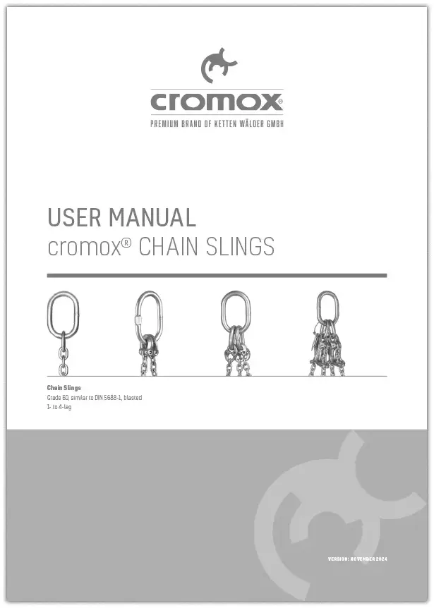 USER MANUAL cromox® CHAIN SLINGS